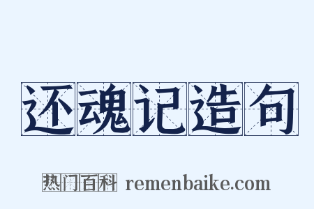 还魂记造句是什么意思的图片